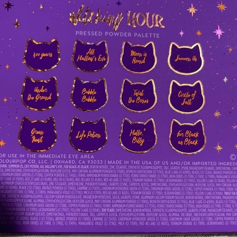 NWT ColourPop Disney Hocus Pocus Witching Hour 12 Shade Palette